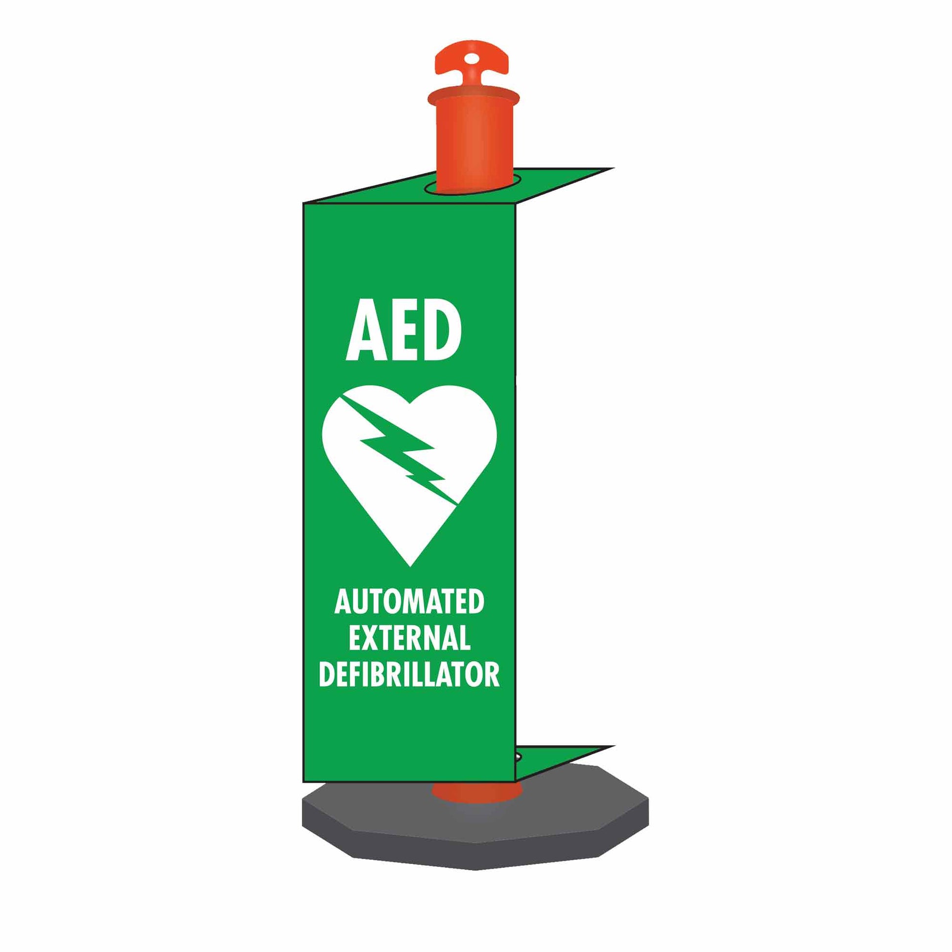 Automated External Defibrillator - Corflute Bollard Traffic Signs - New Signs