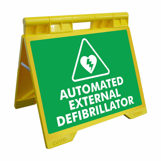 Automated External Defibrillator Triangle - Evarite A - Frame Sign - New Signs