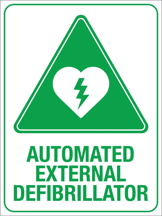 Automated External Defibrillator Triangle Sign - New Signs