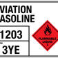 Aviation Gasoline 1203 3YE Sign - New Signs