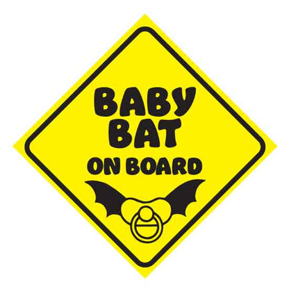 Baby Bat On Board Vehicle Sticker - New Signs