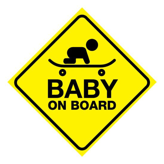 Baby On Board Skate Vehicle Sticker - New Signs