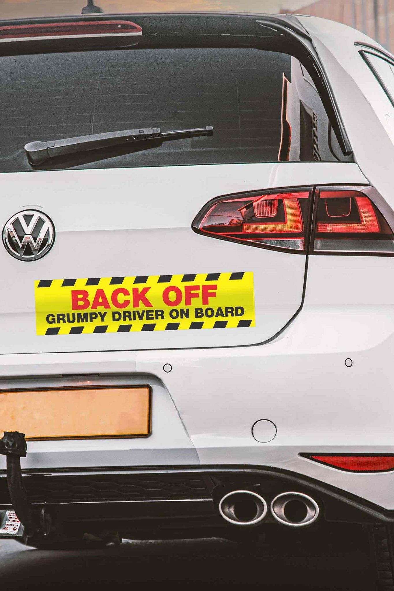 Back Off Grumpy Driver On Board Car Bumper Stickers - New Signs