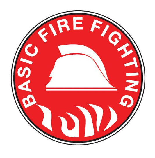 BASIC FIRE FIGHTING Hard Hat Stickers - New Signs