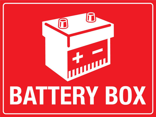 Battery Box Sign - New Signs