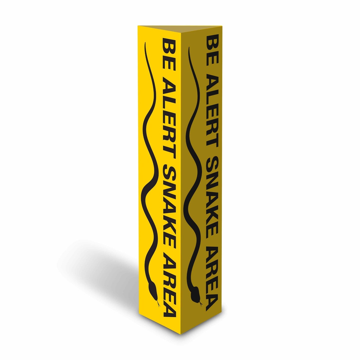 Be Alert Snake Area - Corflute Bollard Cover - New Signs