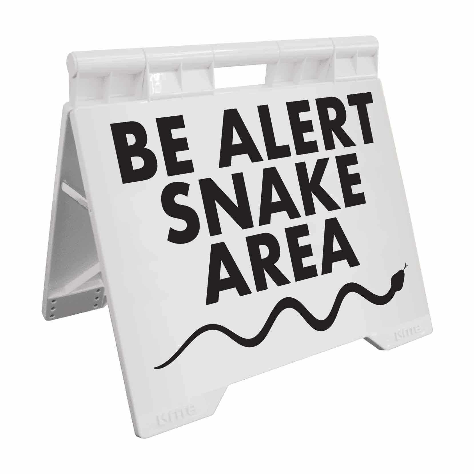 Be Alert Snake Area - Evarite A - Frame Sign - New Signs