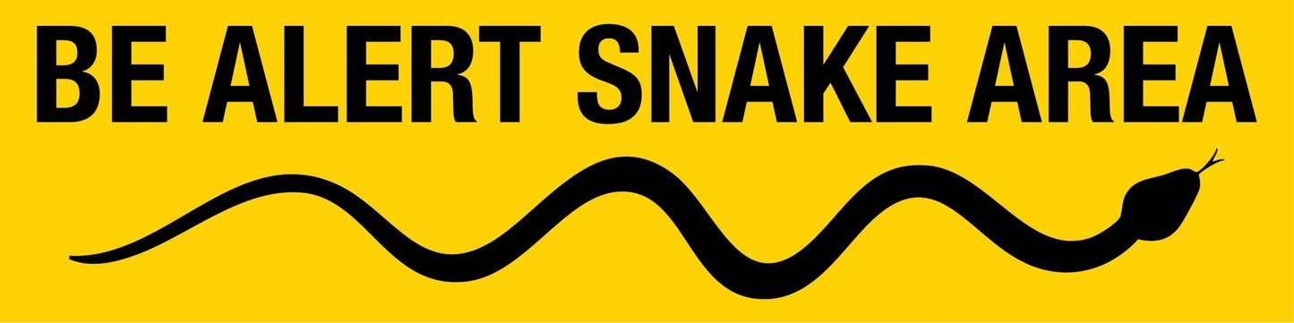 Be Alert Snake Area - Landscape Corflute Toblerone Signs - New Signs