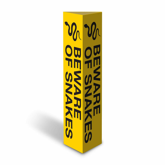 Beware Of Snakes - Corflute Bollard Cover - New Signs