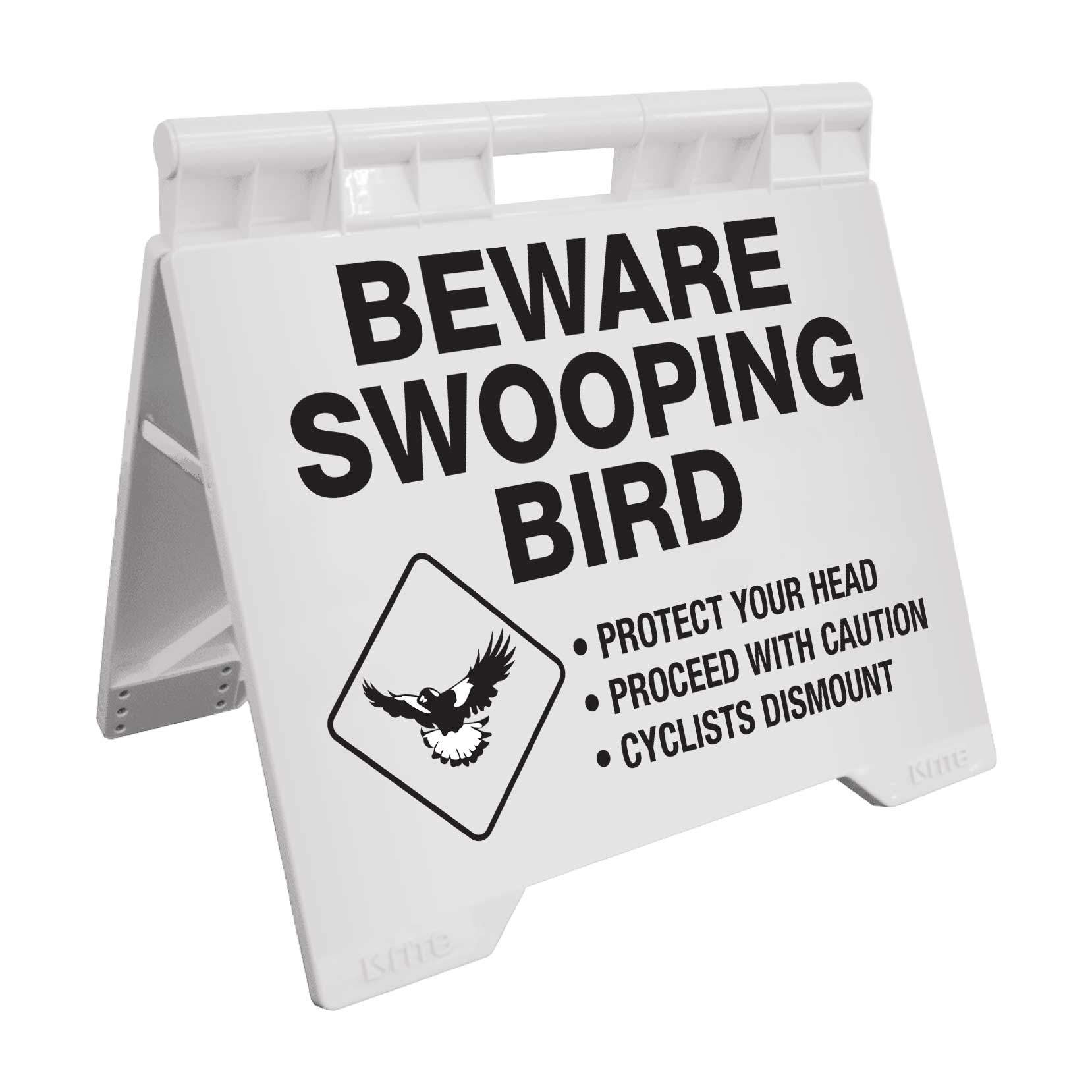 Beware Swooping Bird - Evarite A - Frame Sign - New Signs
