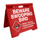 Beware Swooping Bird - Evarite A - Frame Sign - New Signs