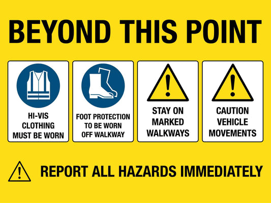 Beyond This Point PPE Sign - New Signs