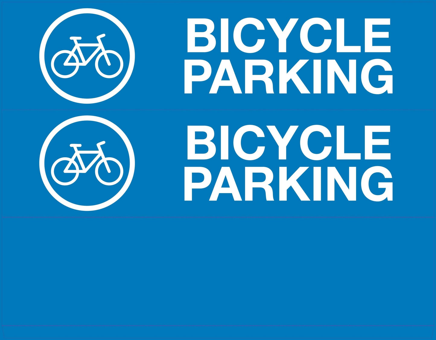 Bicycle Parking - Landscape Corflute Toblerone Signs - New Signs