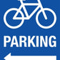 Bicycle Parking Left Arrow - Corflute Bollard Traffic Signs - New Signs