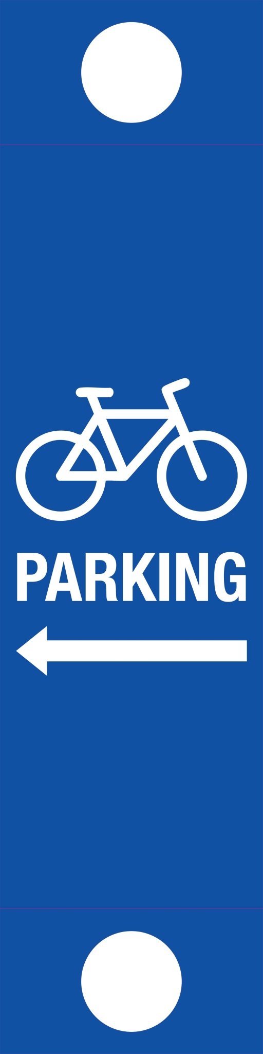 Bicycle Parking Left Arrow - Corflute Bollard Traffic Signs - New Signs
