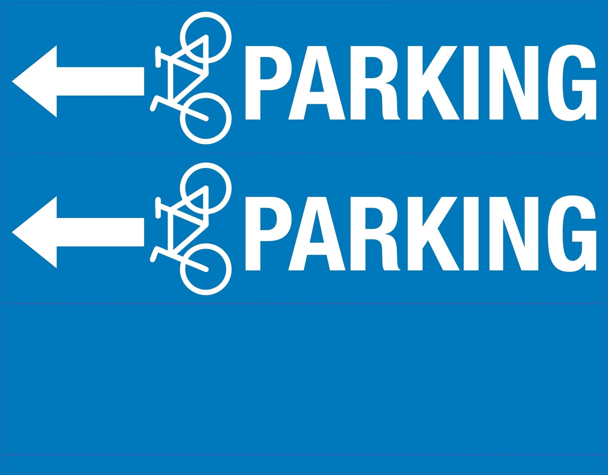 Bicycle Parking Left Arrow - Landscape Corflute Toblerone Signs - New Signs