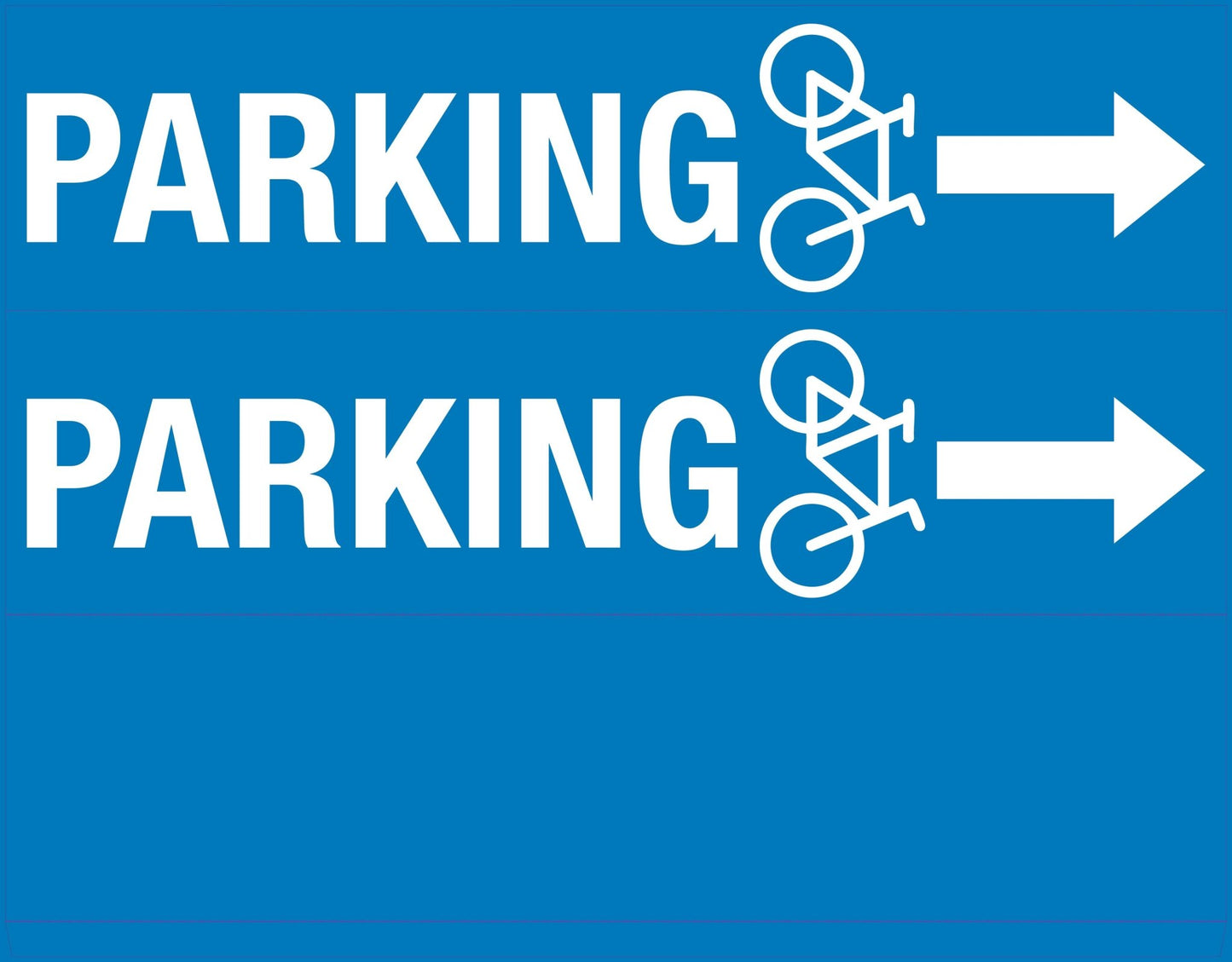 Bicycle Parking Right Arrow - Landscape Corflute Toblerone Signs - New Signs