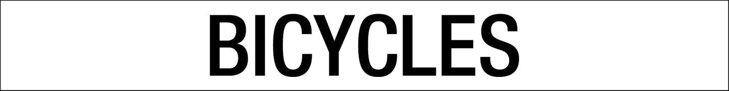 Bicycles - Statutory Sign - New Signs