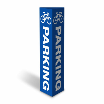 Bike Parking Symbol - Corflute Bollard Cover - New Signs