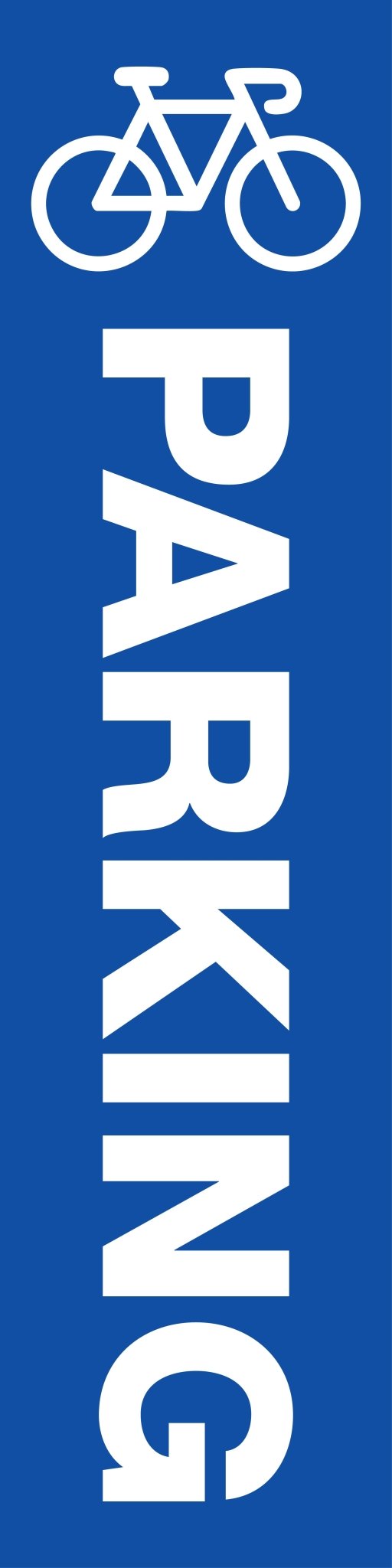 Bike Parking Symbol - Corflute Bollard Cover - New Signs