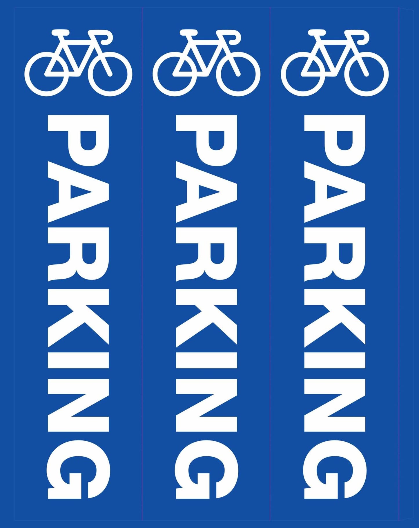 Bike Parking Symbol - Corflute Bollard Cover - New Signs