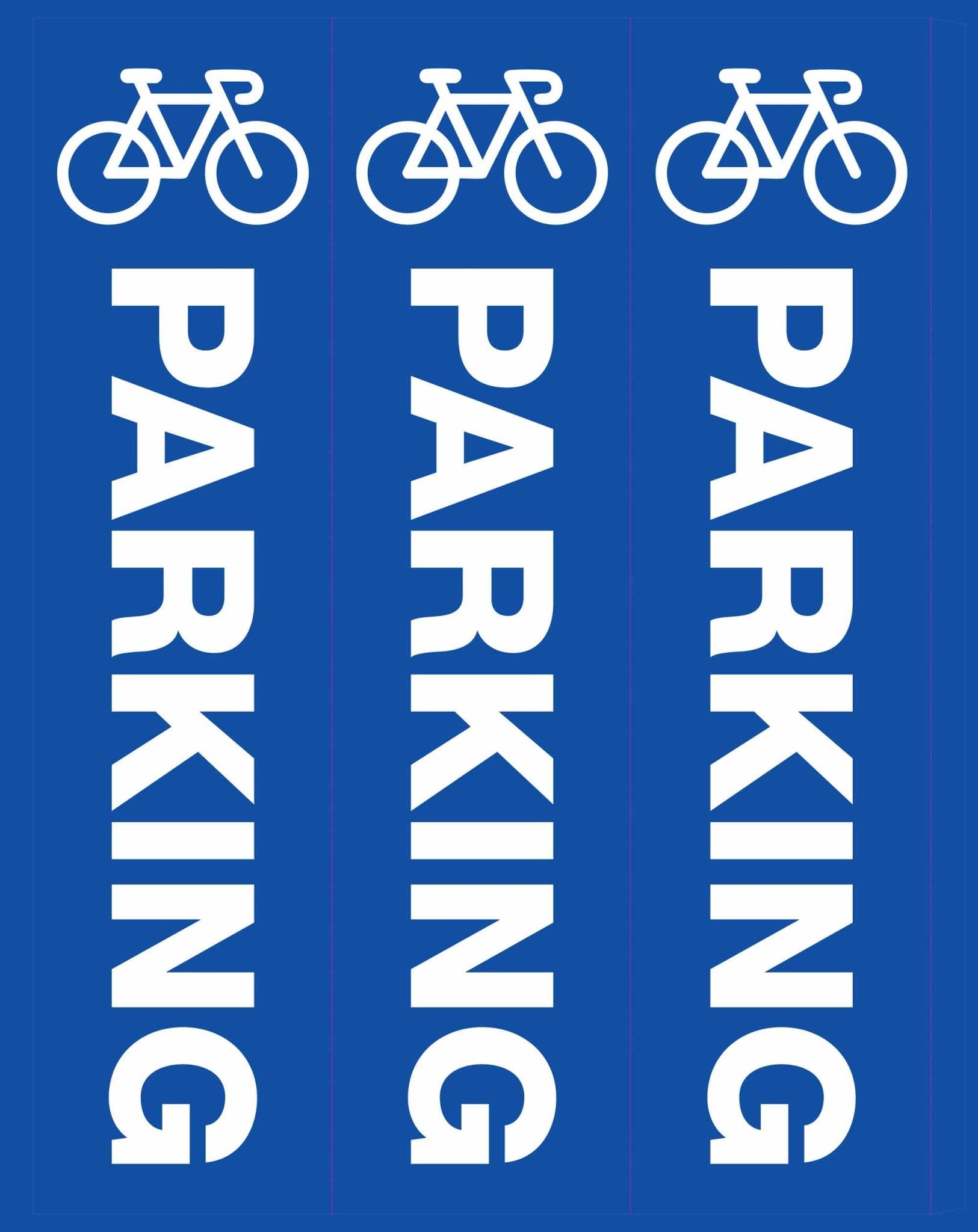 Bike Parking Symbol - Corflute Bollard Cover - New Signs