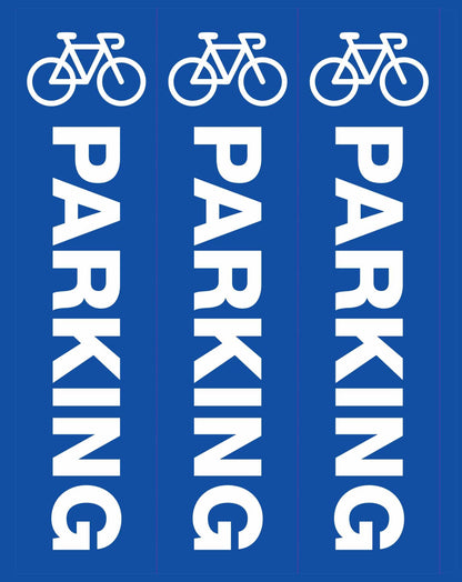 Bike Parking Symbol - Corflute Bollard Cover - New Signs