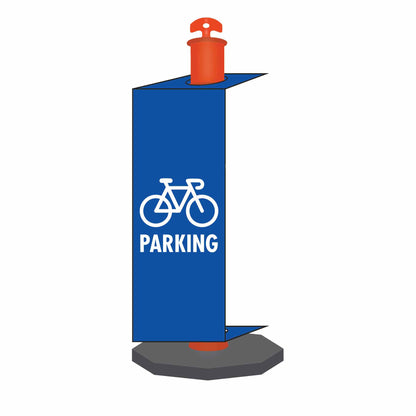Bike Parking Symbol - Corflute Bollard Traffic Signs - New Signs