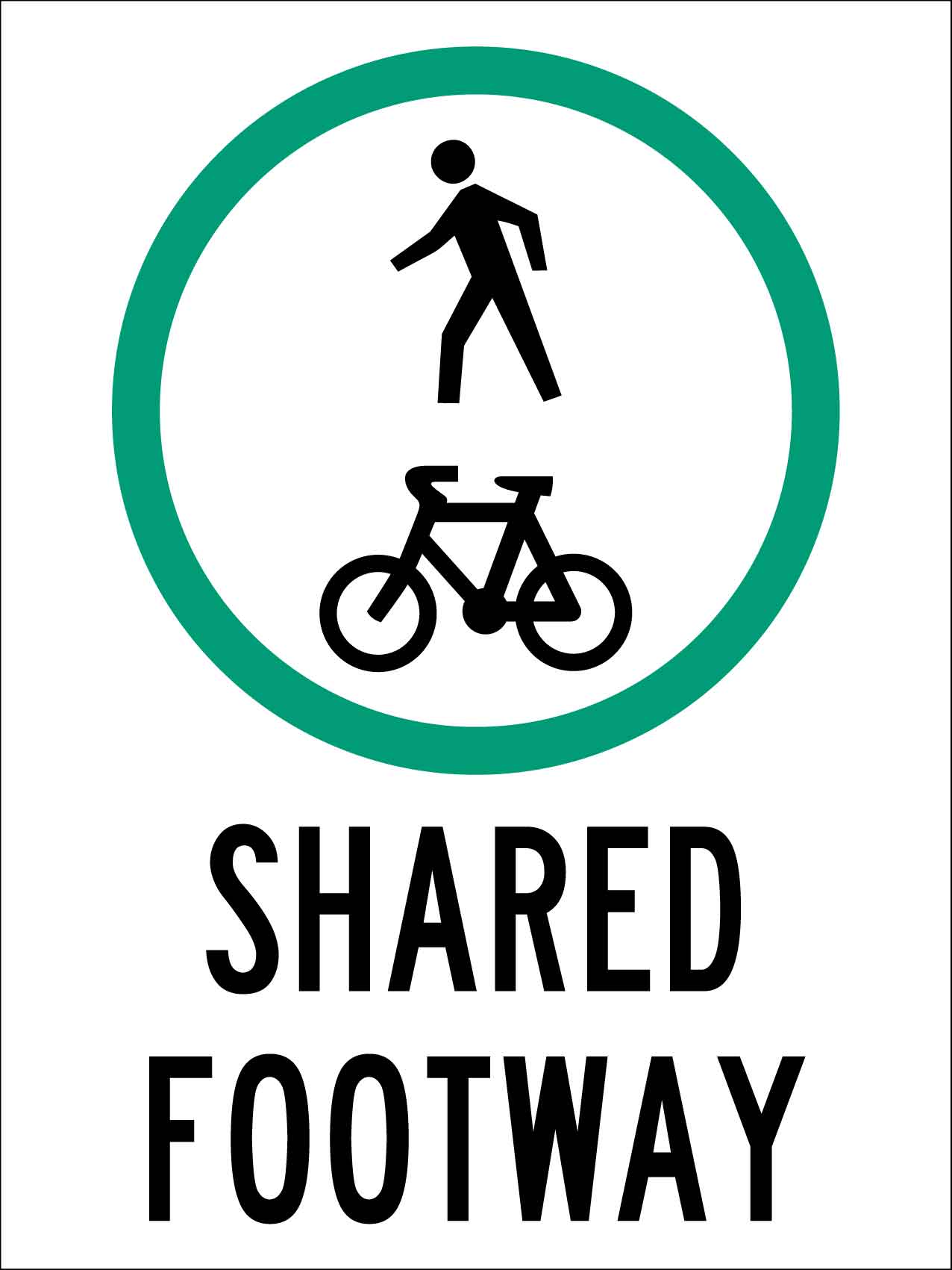 Bike Shared Footway Sign - New Signs