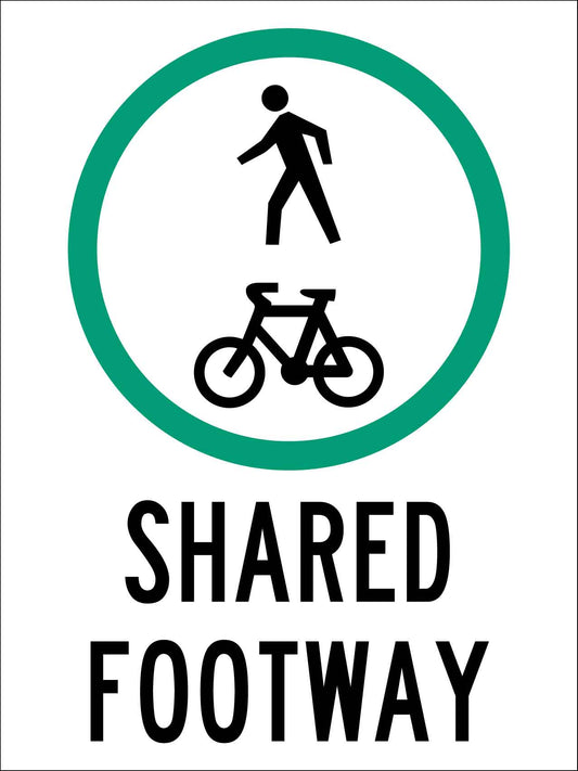 Bike Shared Footway Sign - New Signs