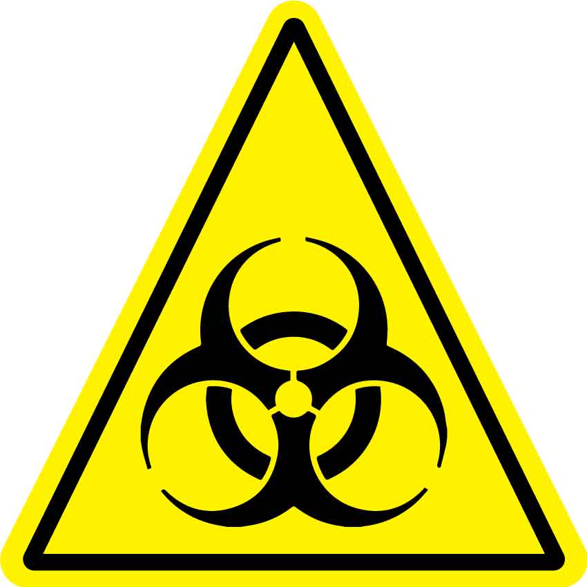 Biohazard (Triangle) Decal - New Signs
