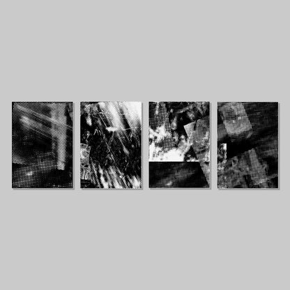 Black Abstract Poster Wall Art Prints (Set of 4) - New Signs