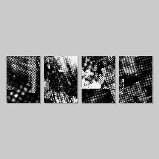 Black Abstract Poster Wall Art Prints (Set of 4) - New Signs