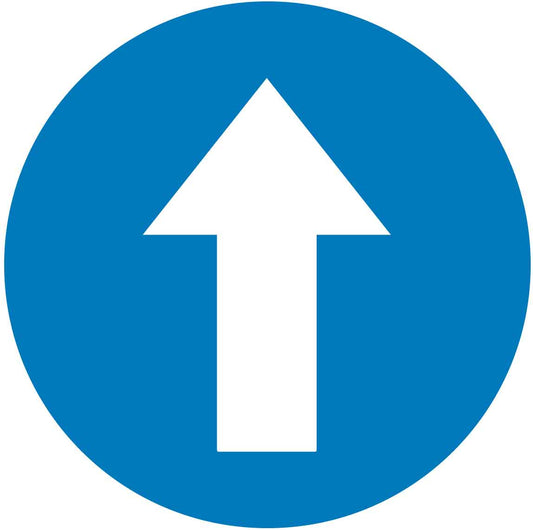 Blue & White Directional Arrow Floor Sticker - Anti Slip - New Signs