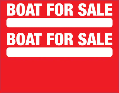 Boat For Sale - Landscape Corflute Toblerone Signs - New Signs