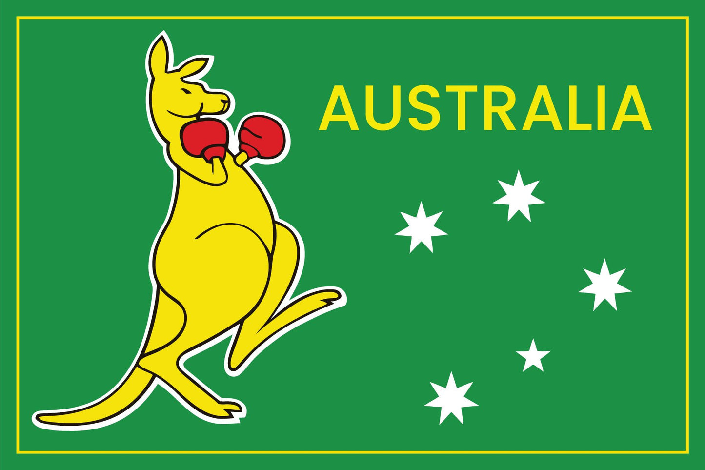 Boxing Kangaroo Australia Sign - New Signs