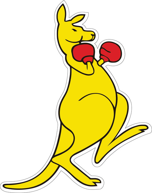 Boxing Kangaroo - Australian Stickers - New Signs