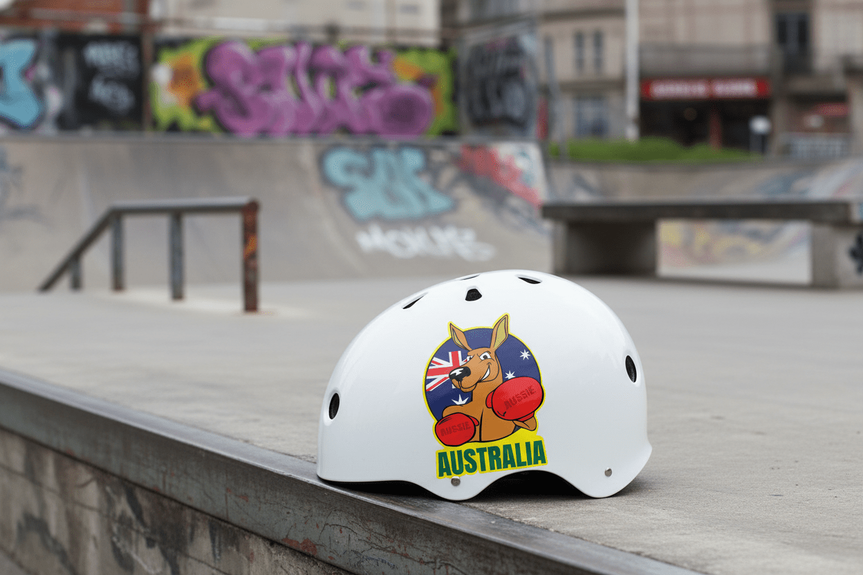 Boxing Kangaroo Flag - Australian Stickers - New Signs