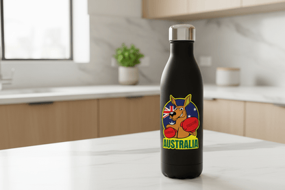 Boxing Kangaroo Flag - Australian Stickers - New Signs