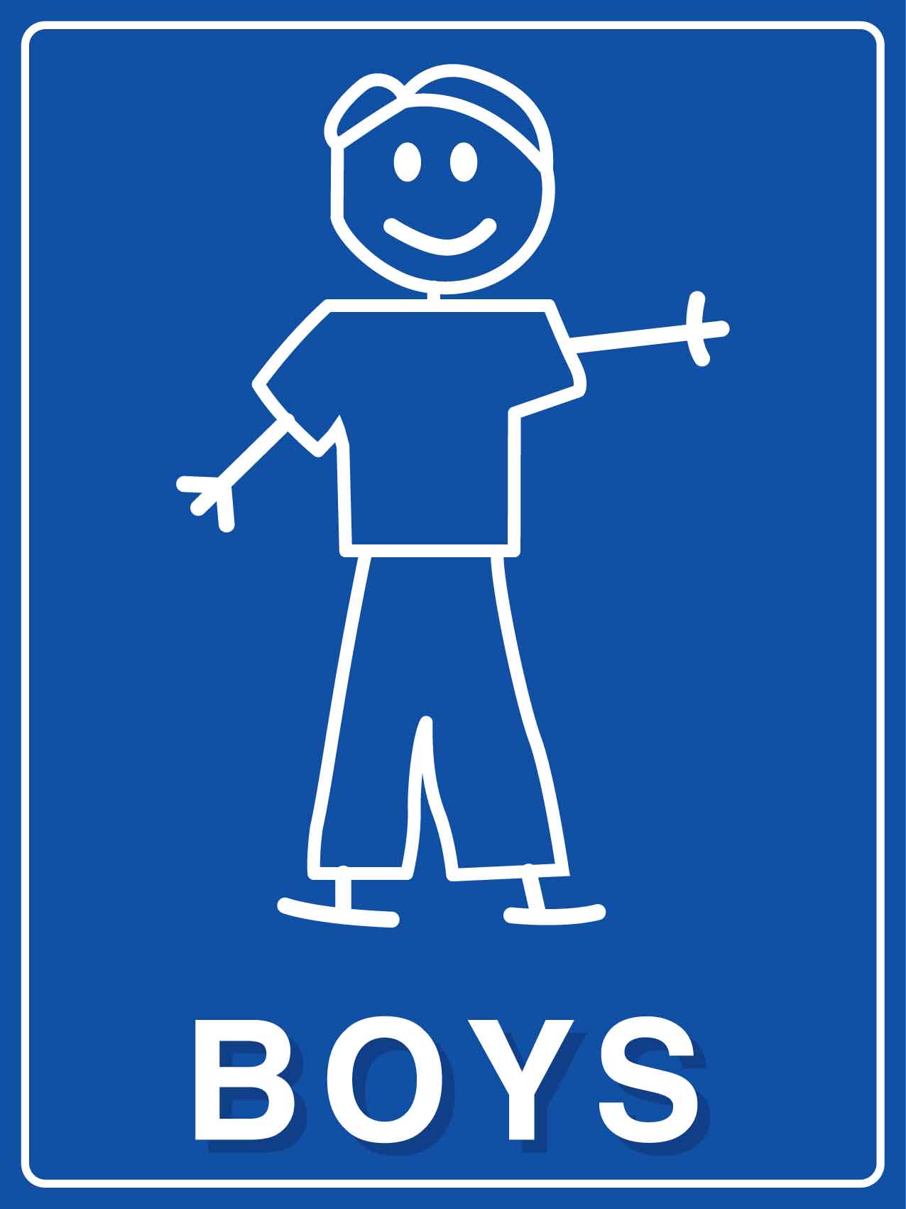 Boys Restrooms Sign - New Signs
