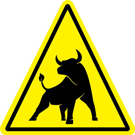 Bull (Triangle) Decal - New Signs