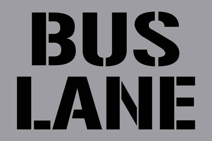 Bus Lane - Aluminium Composite Stencil - New Signs