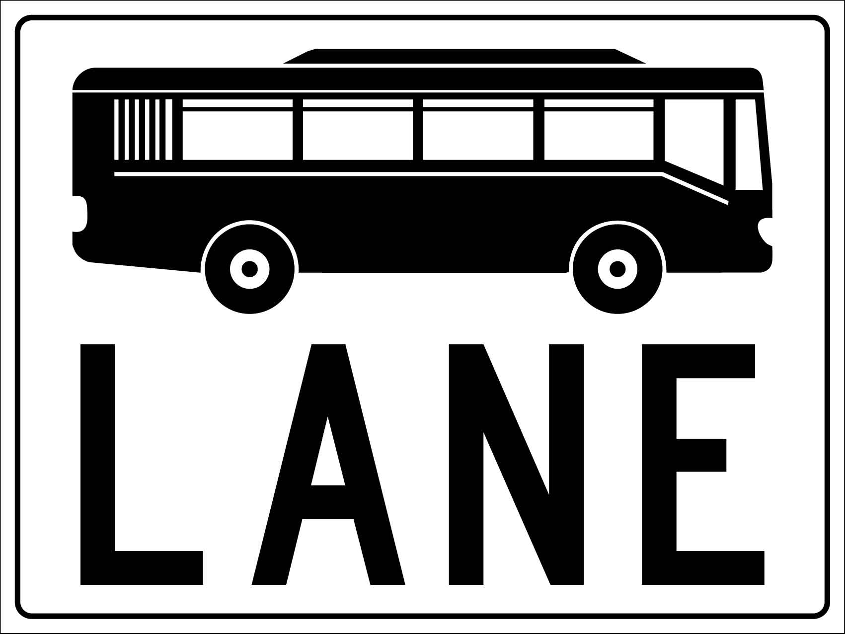 Bus Lane (Icon) Sign - New Signs
