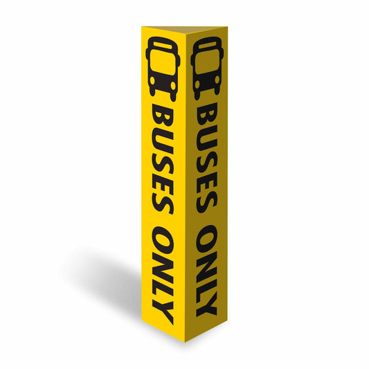 Buses Only - Corflute Bollard Cover - New Signs