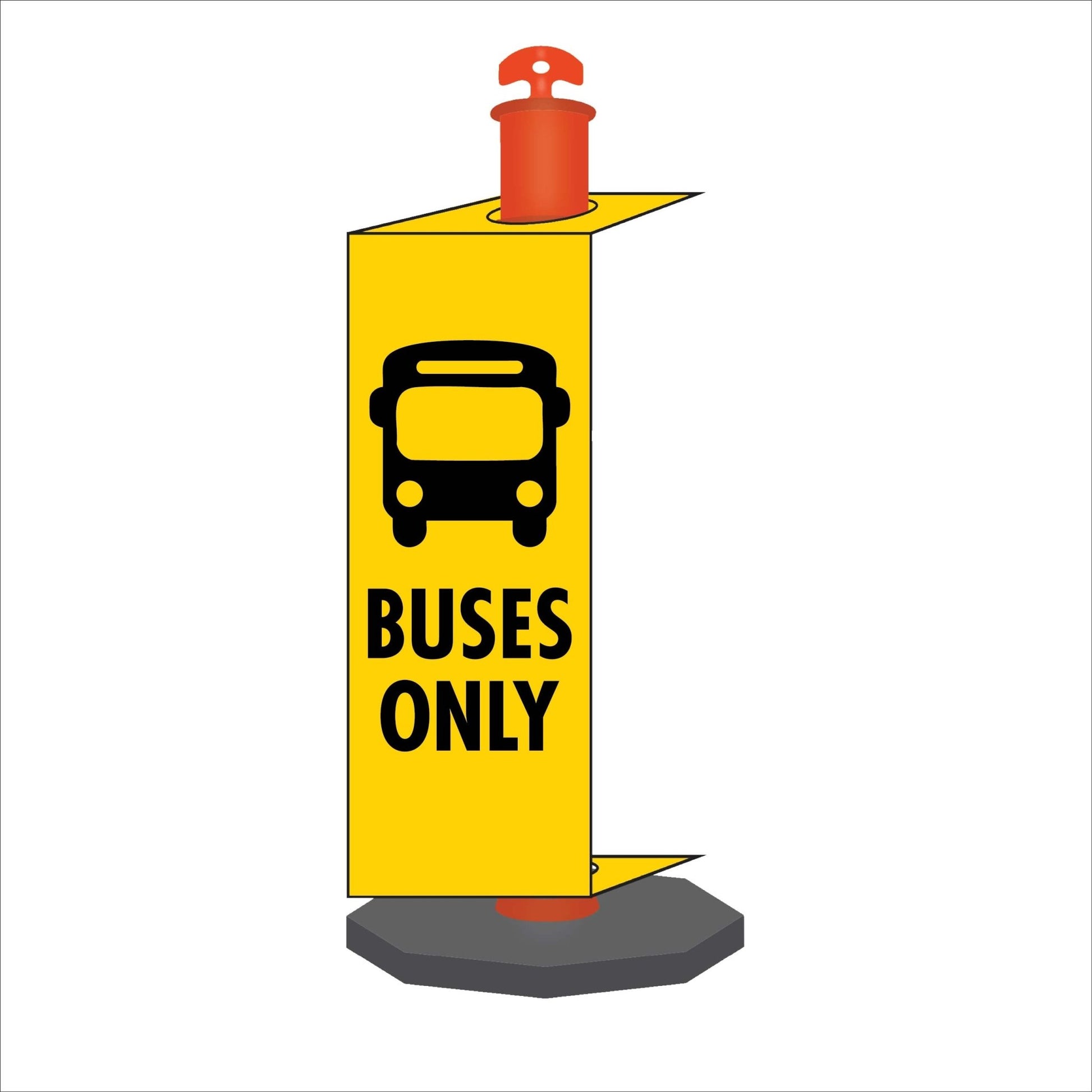 Buses Only - Corflute Bollard Traffic Signs - New Signs
