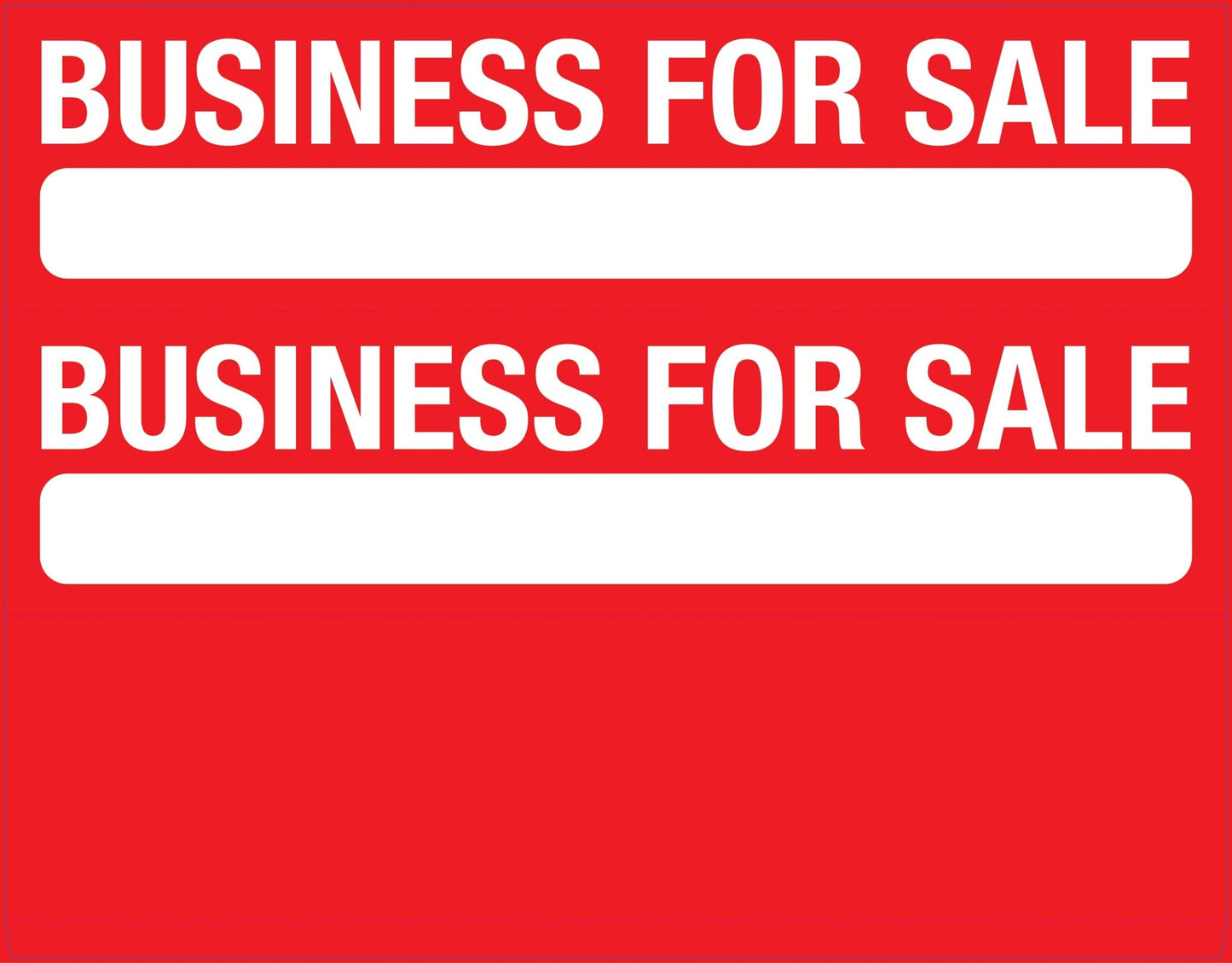 Business For Sale - Landscape Corflute Toblerone Signs - New Signs