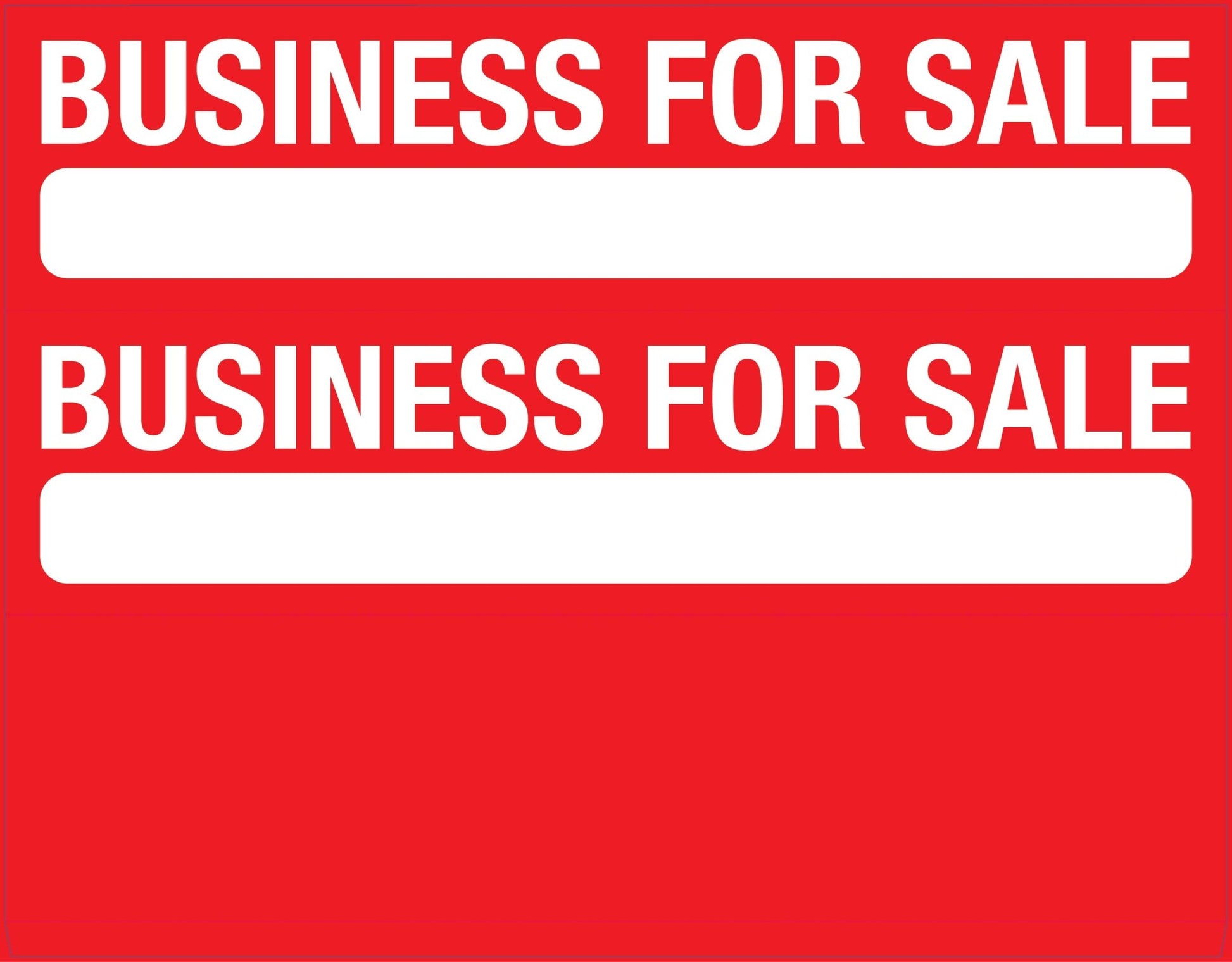 Business For Sale - Landscape Corflute Toblerone Signs - New Signs