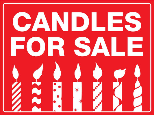 Candles For Sale Sign - New Signs