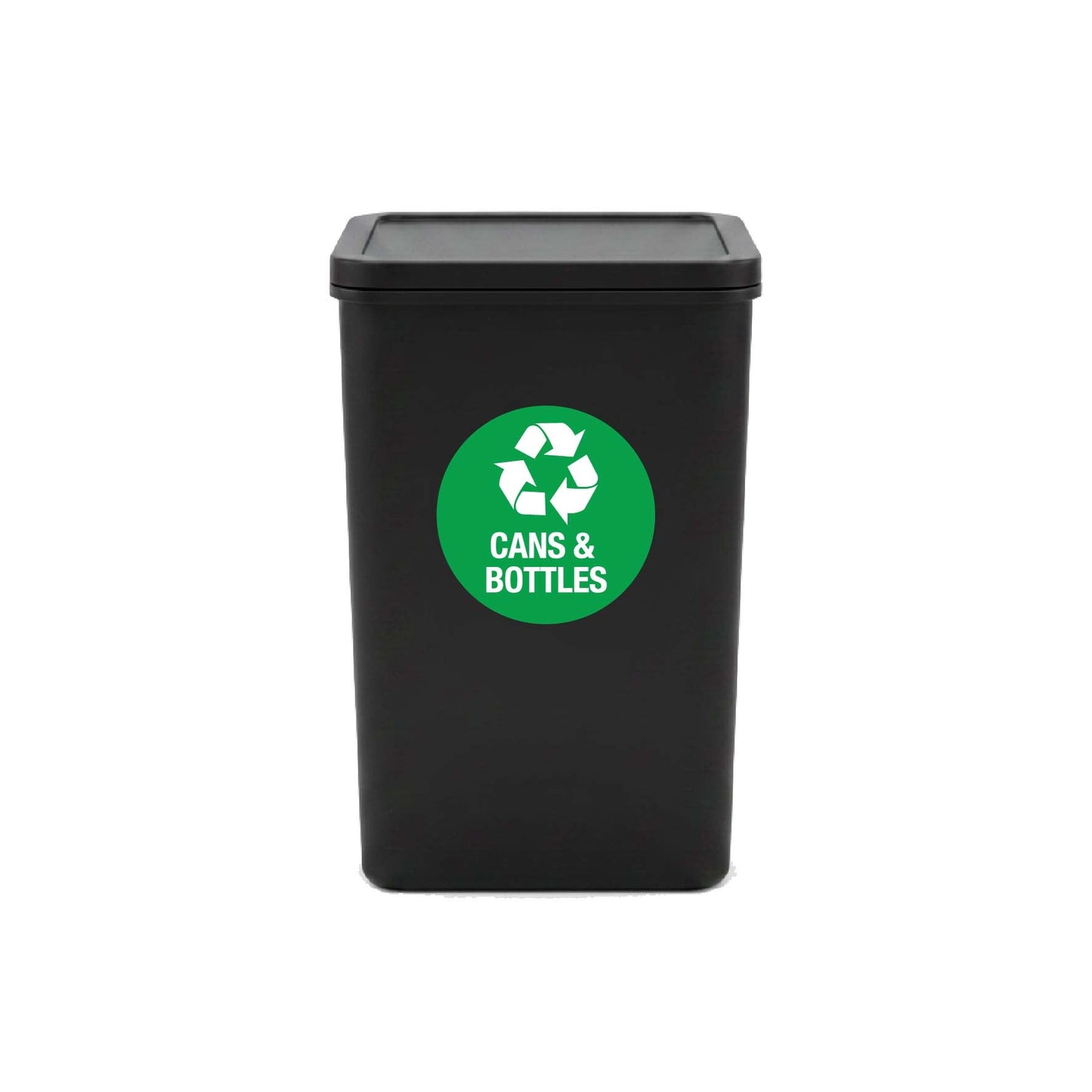 Cans and Bottles Circle Bin Sticker - New Signs