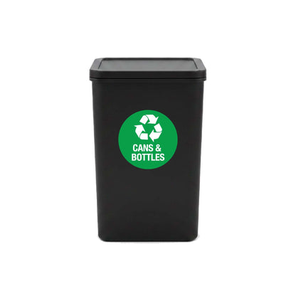 Cans and Bottles Circle Bin Sticker - New Signs